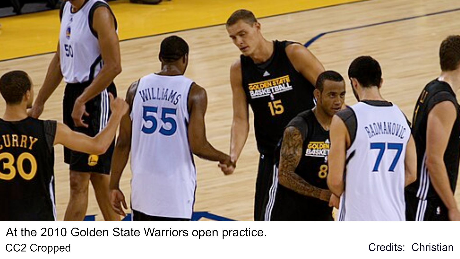 At the 2010 Golden State Warriors open practice.