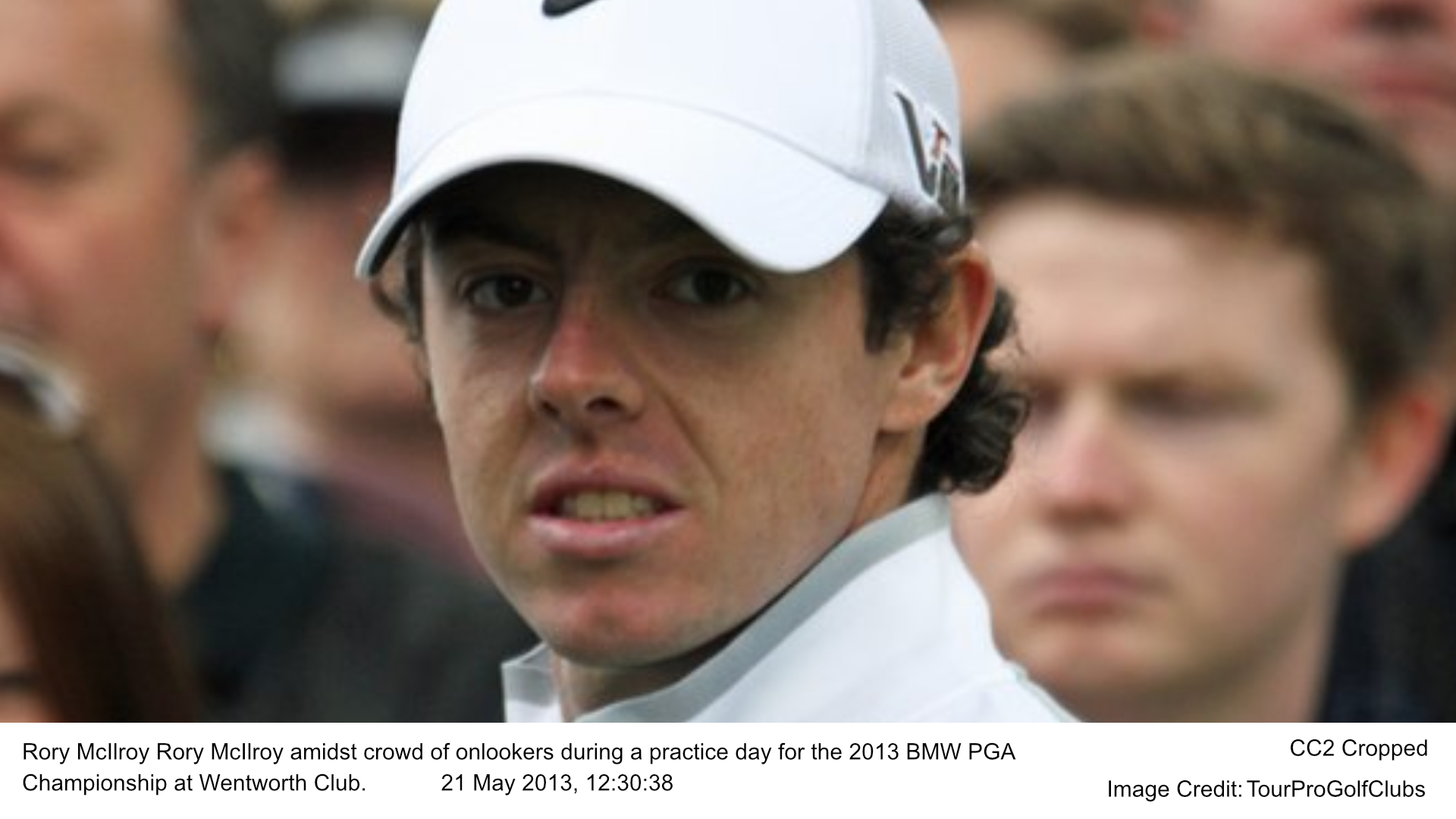 Rory McIlroy Rory McIlroy amidst crowd of onlookers during a practice day for the 2013 BMW PGA