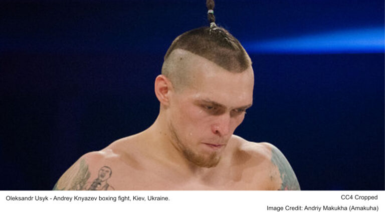 Oleksandr Usyk - Andrey Knyazev boxing fight, Kiev, Ukraine.