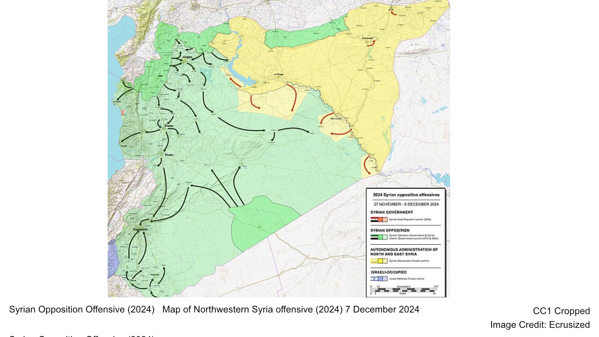 Syrian Opposition Offensive (2024) Map of Northwestern Syria offensive (2024) 7 December 2024